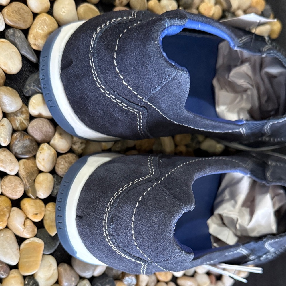 Bugatti Navy Perforated Slip-On Loafers - Picture 7 of 7